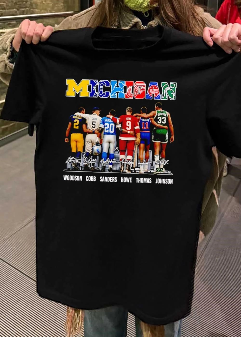 Woodson Cobb Sanders Howe Thomas Johnson Michigan Legends Standing Together Shirt