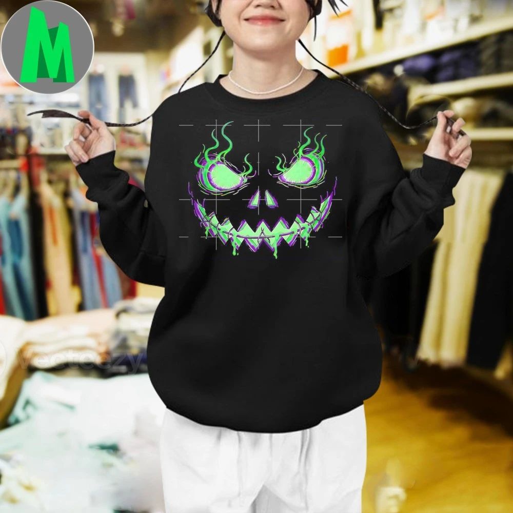 Scary Pumpkin Jack O Lantern Spooky Halloween Shirt