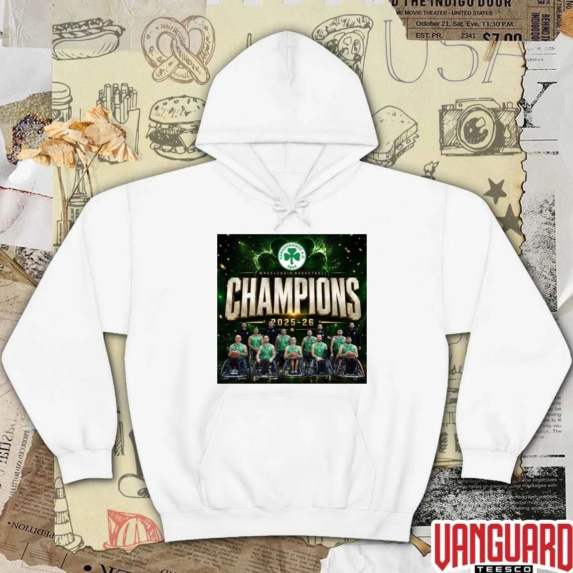 Wheelchair Basketball Champions 2025-26 Panathinaikos A.C. Poster t-shirt