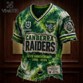 Canberra Raiders 1981-2026 Anniversary Distressed Shirt