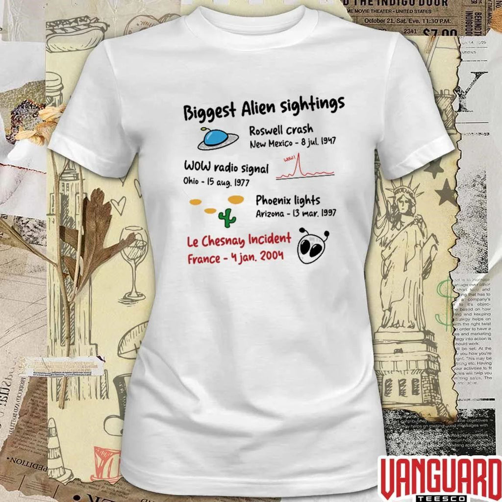 Biggest Alien Sightings Le Chesnay Incident France 4 January 2004 t-shirt
