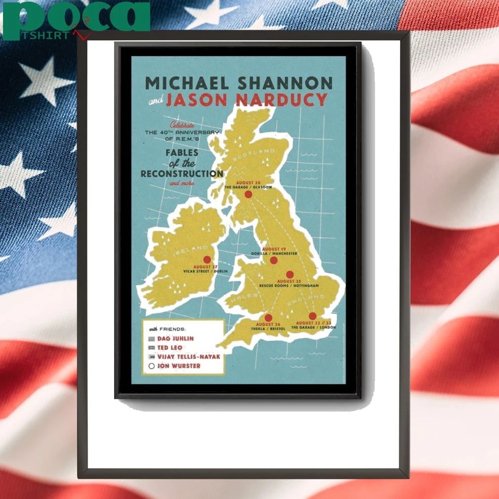 Awesome Michael Shannon & Jason Narducy The 40th Anniversary Tour UK 2025 Poster shirt