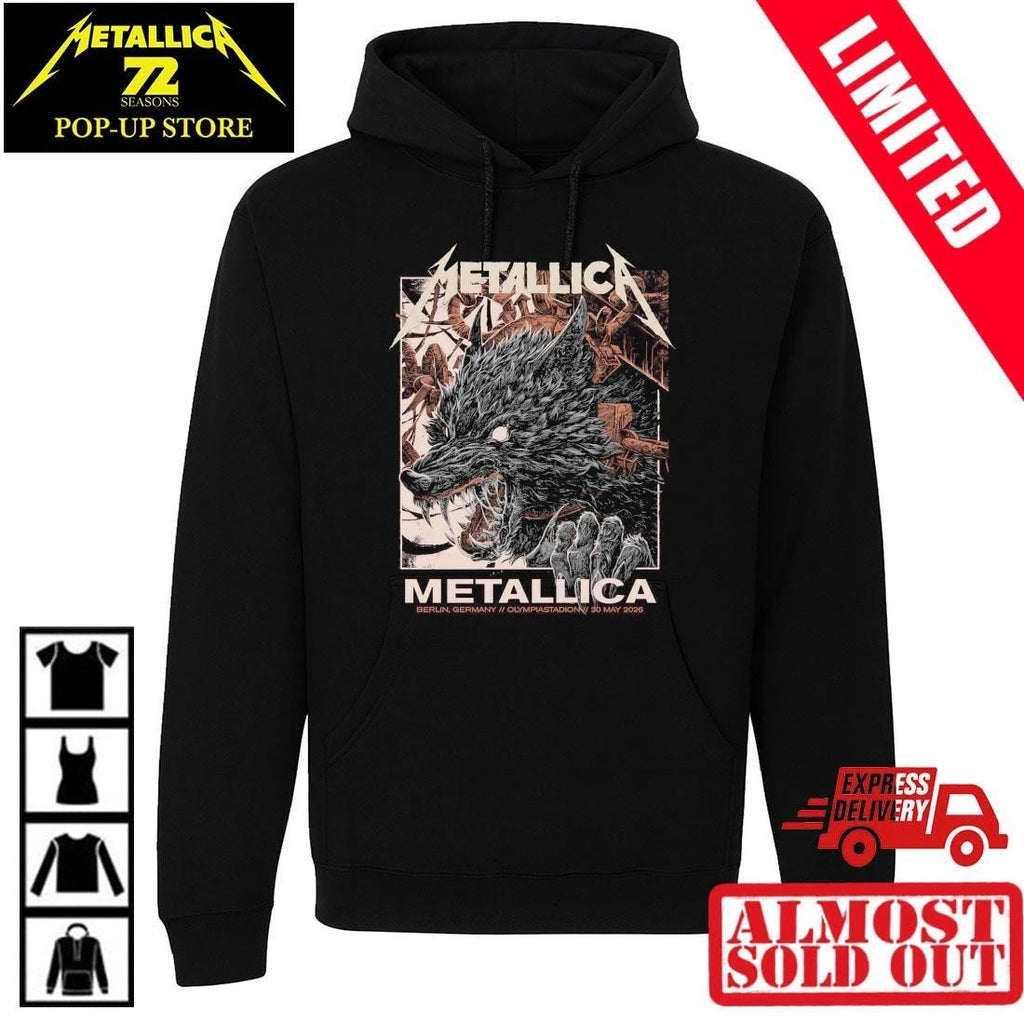 Berlin Metallica T-Shirt 30. Mai 2026 – Olympiastadion Official Pop-Up Shop – M72 Tour Collin Estrada