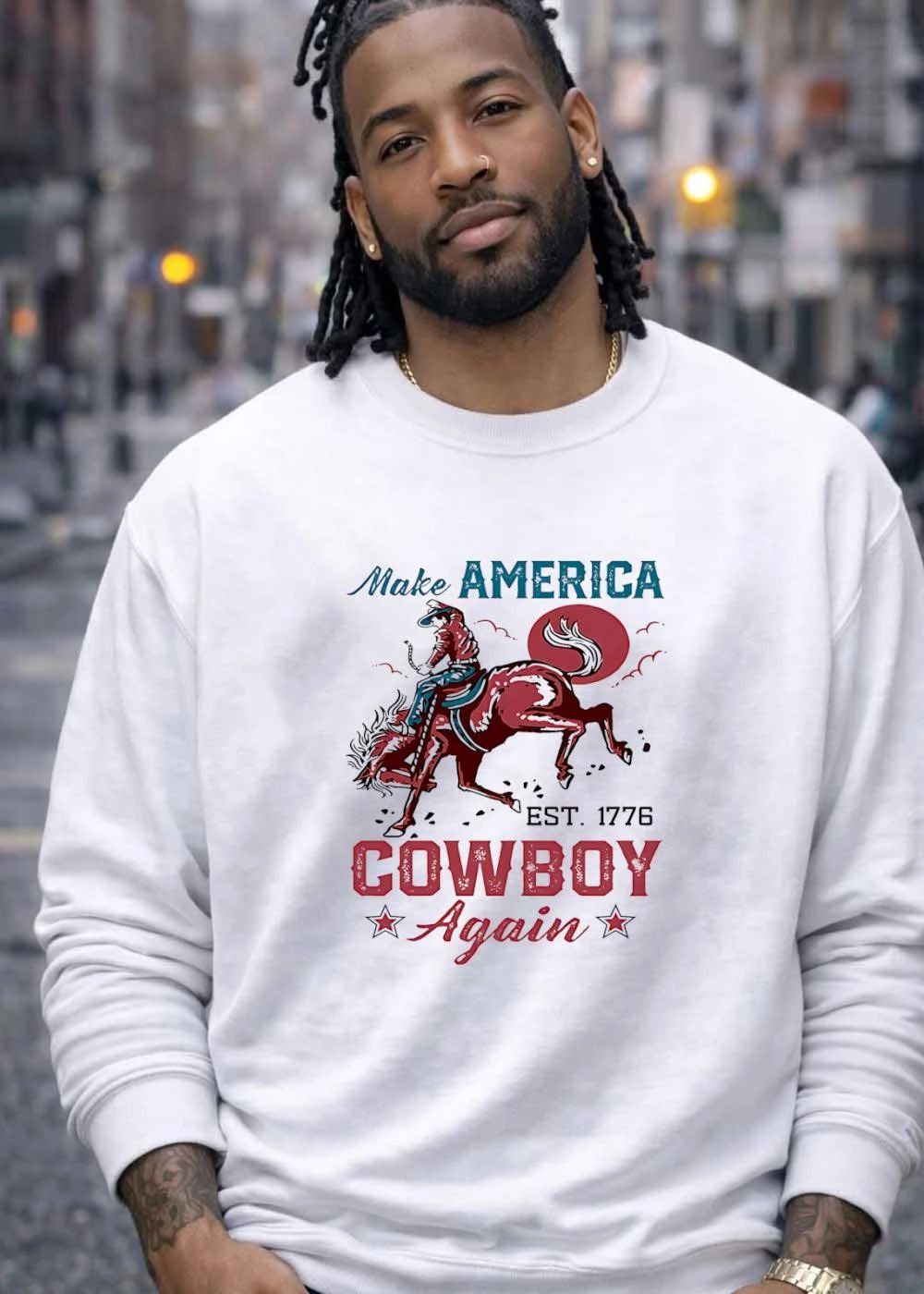 Make America Est 1776 Cowboy Again T-Shirt