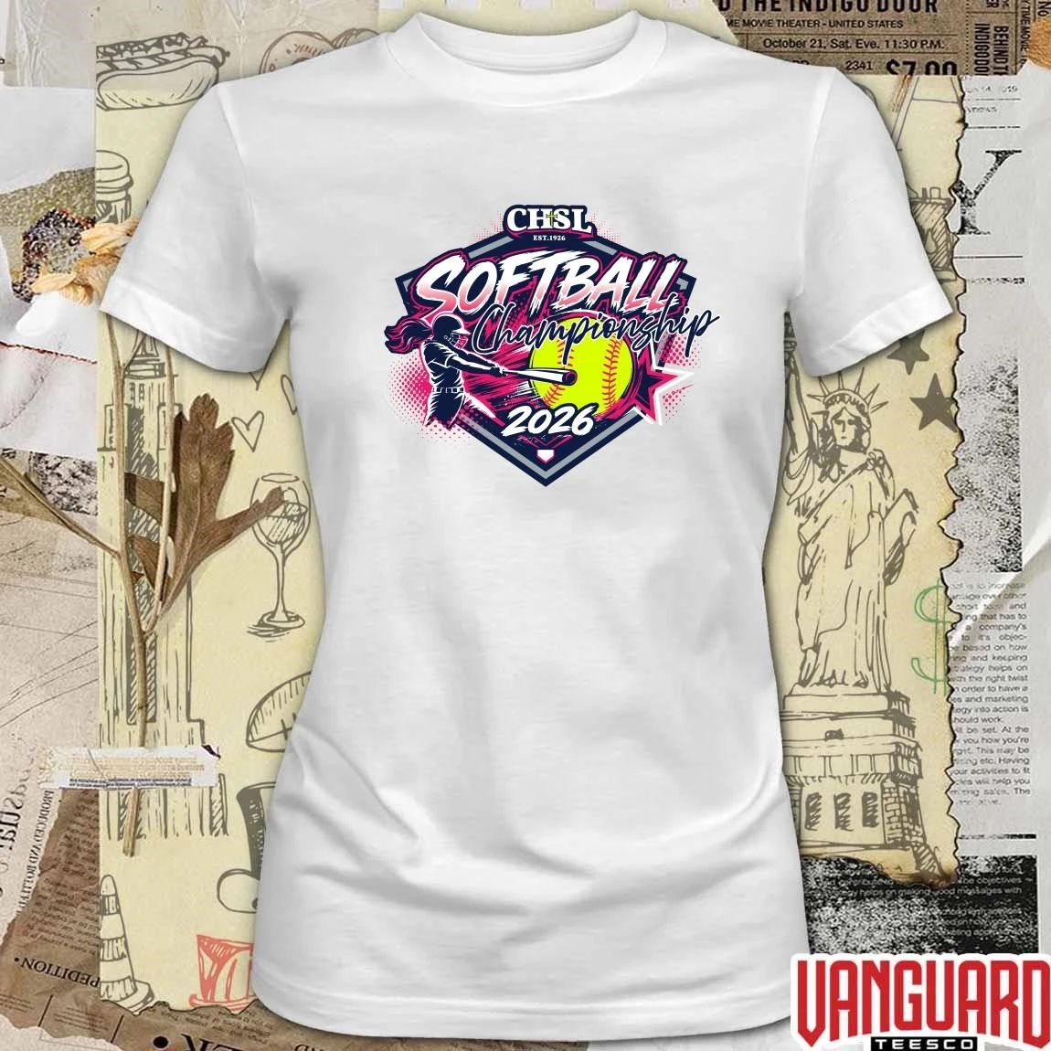 2026 CHSL Softball Pop-Up Shop Tee Championship Logo t-shirt