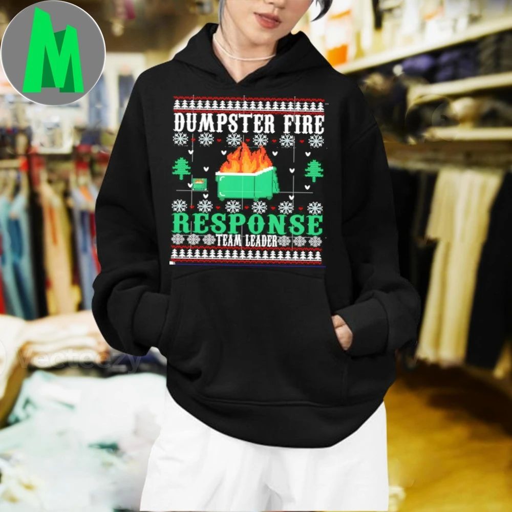 Dumpster Fire Response Team Leader Christmas Ugly Sweater Shirt