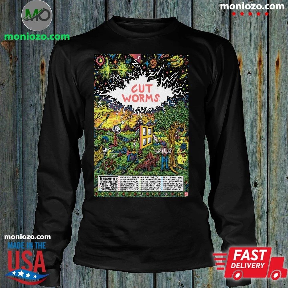 Original Cut Worms North American 2026 Tour Poster T-Shirt