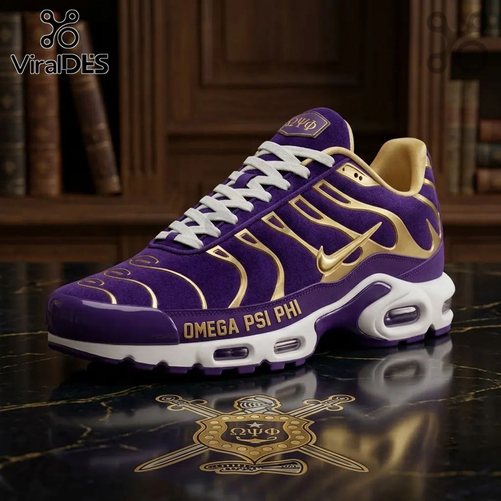 Omega Psi Phi Purple Gold Air Max Plus Shoes