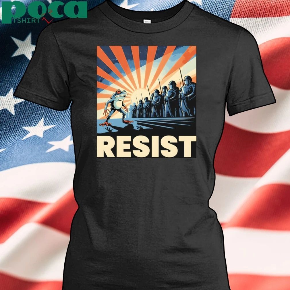 Resist–Portland – Political–Protest–Frog T-Shirt