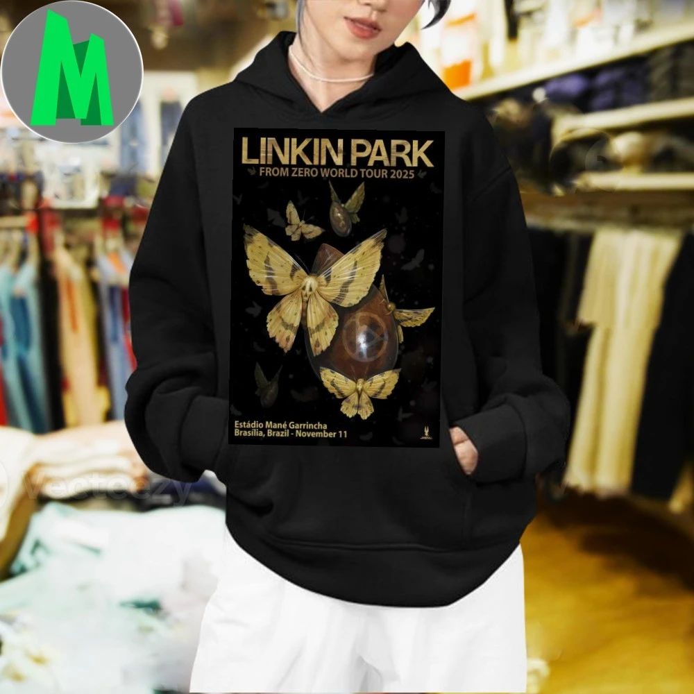 Linkin Park Nov 11 2025 Arena BRB Mané Garrincha Brasília Brazil Tour Poster Shirt