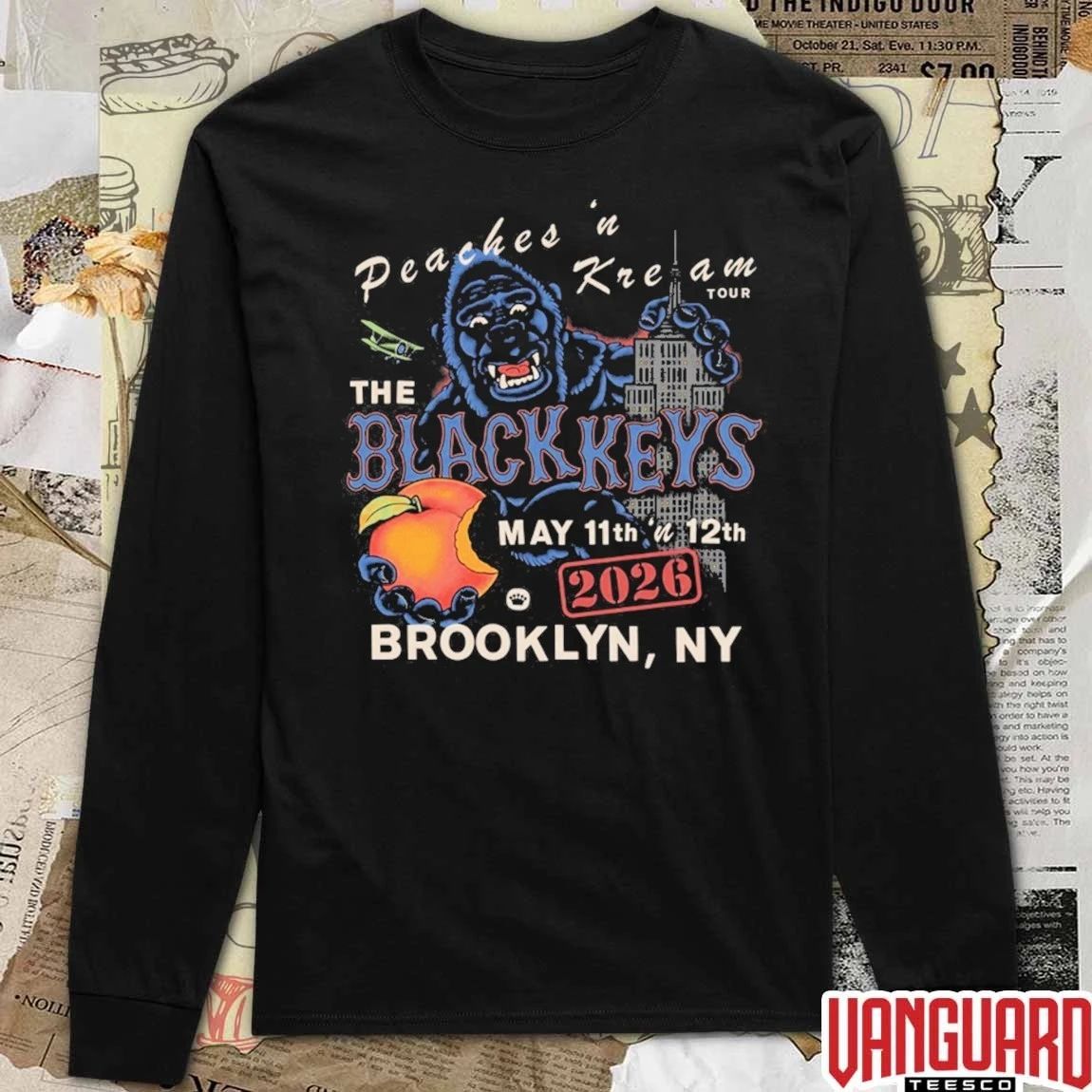 The Black Keys Peaches ‘N Kream Tour Brooklyn NY May 11-12 2026 t-shirt
