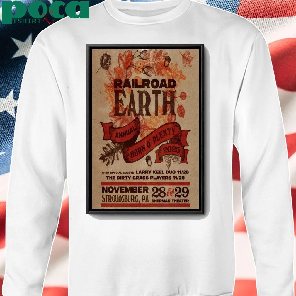 Railroad Earth Nov 28-29 2025 Sherman Theater in Stroudsburg PA Poster shirt