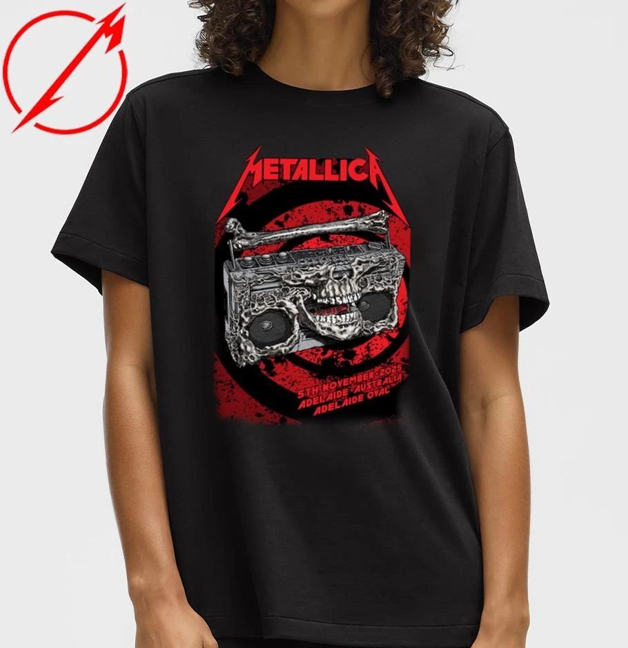 Metallica M72 Adelaide Poster By Glenn Smith T-shirt