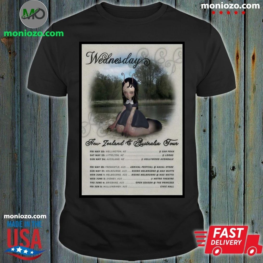 Wednesday NZ And AUS Tour 2026 Poster Shirt – Best Gift for Music Fans