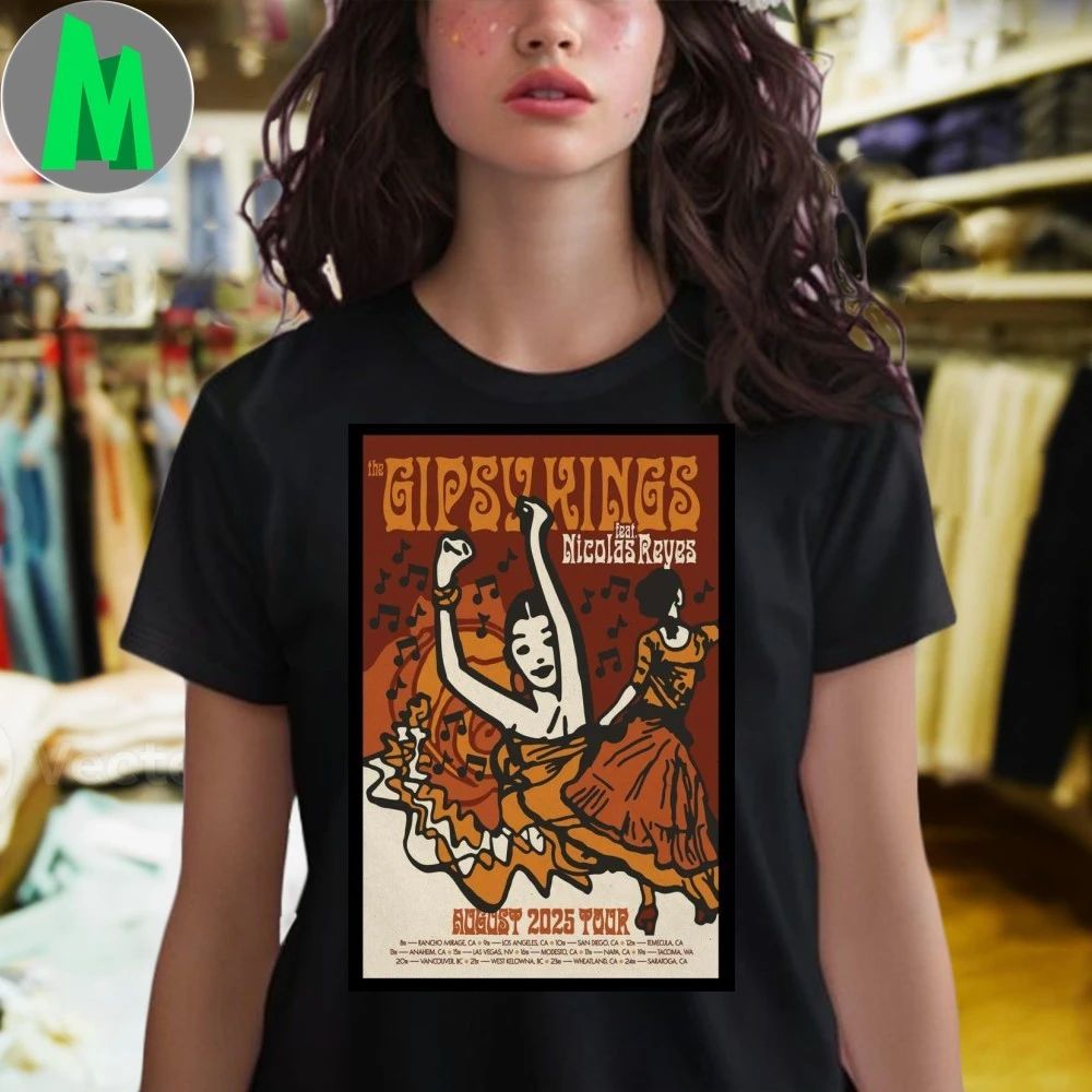 Gipsy Kings August 2025 Tour Poster Shirt