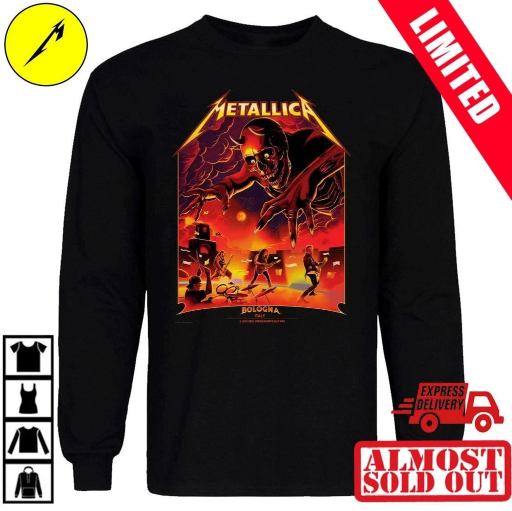 Metallica Bologna 2026 Official Two Sided Concert Shirt