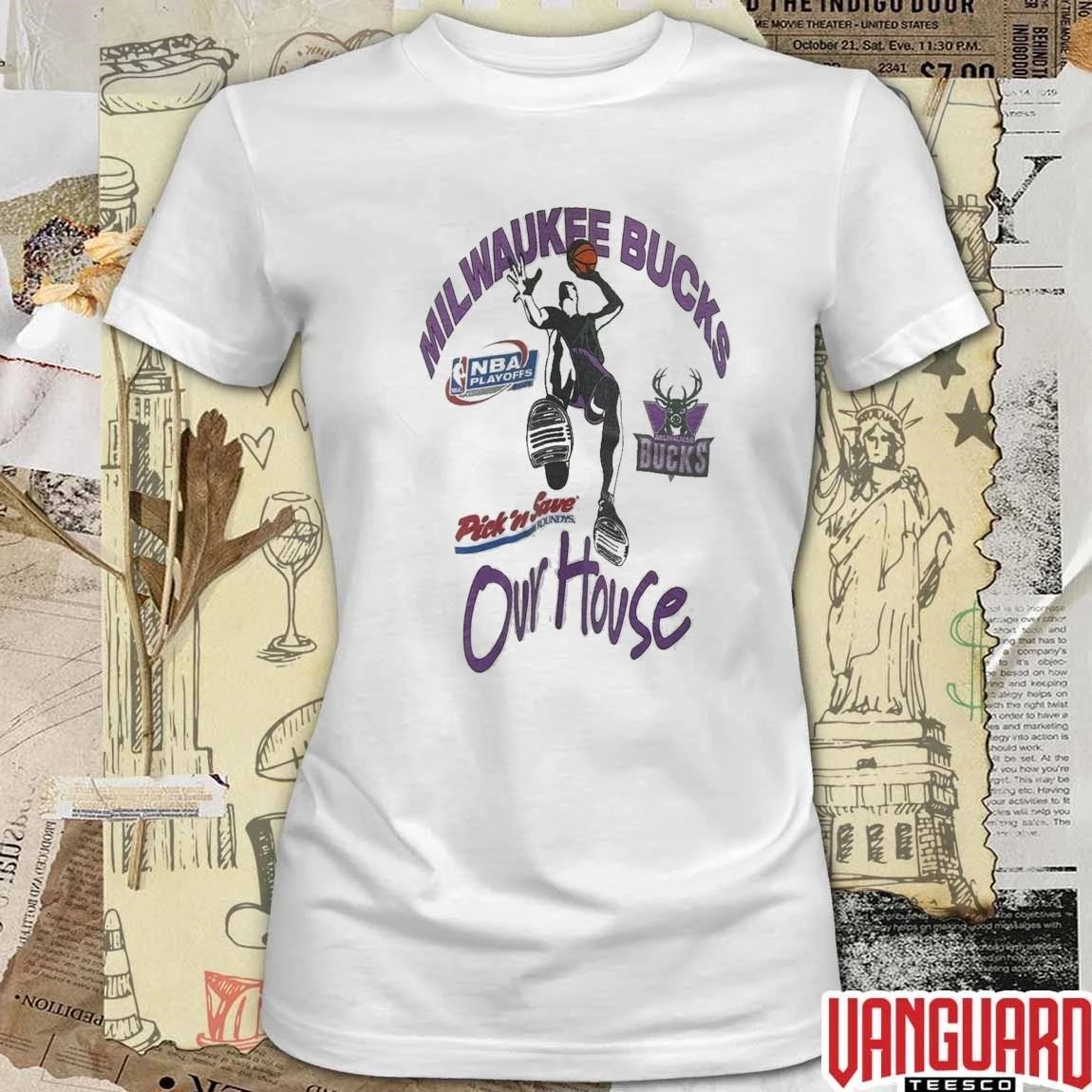 2001 Milwaukee Bucks NBA Pick ‘N Save Roundy’s Our House t-shirt