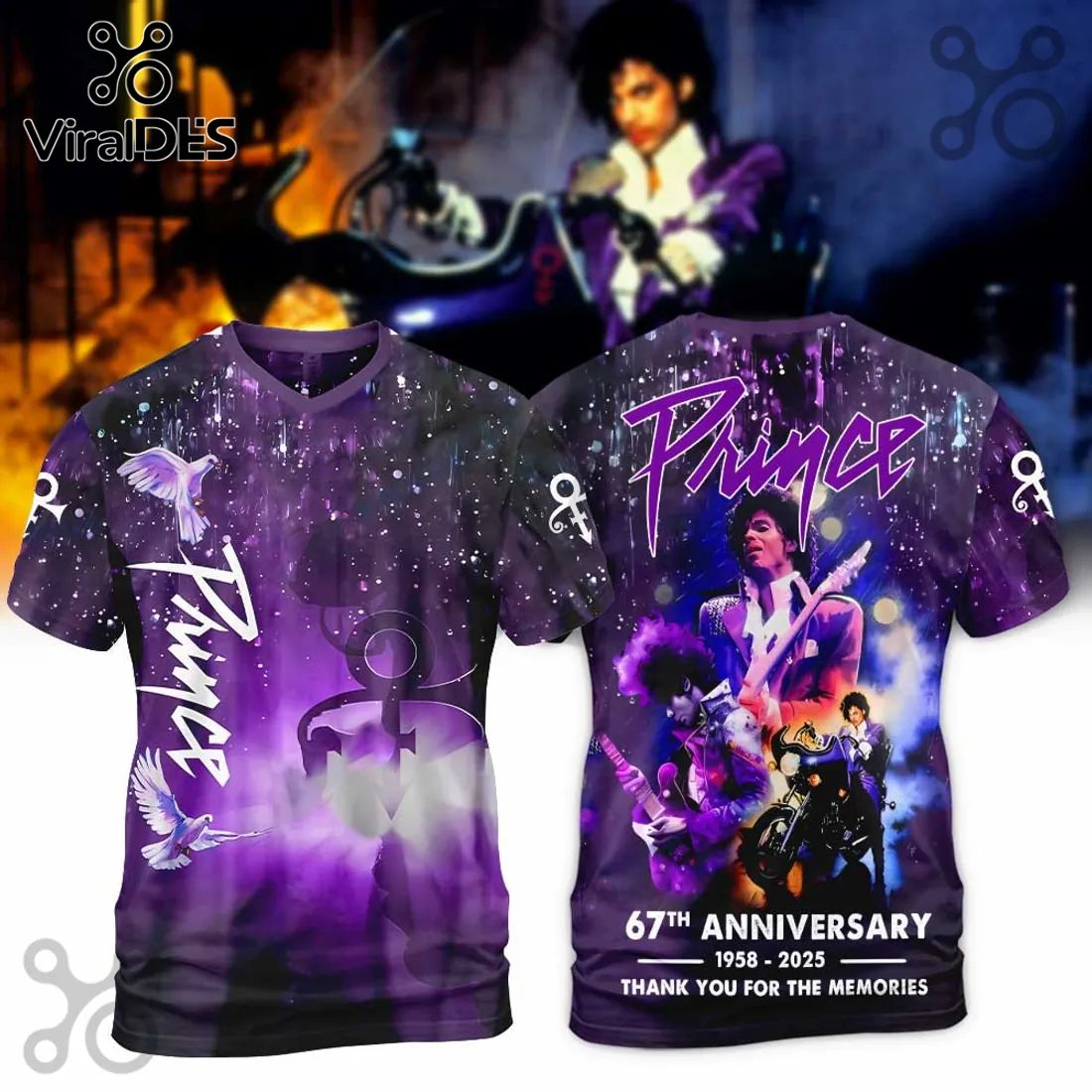 Prince 67th Anniversary Purple Pullover Hoodie