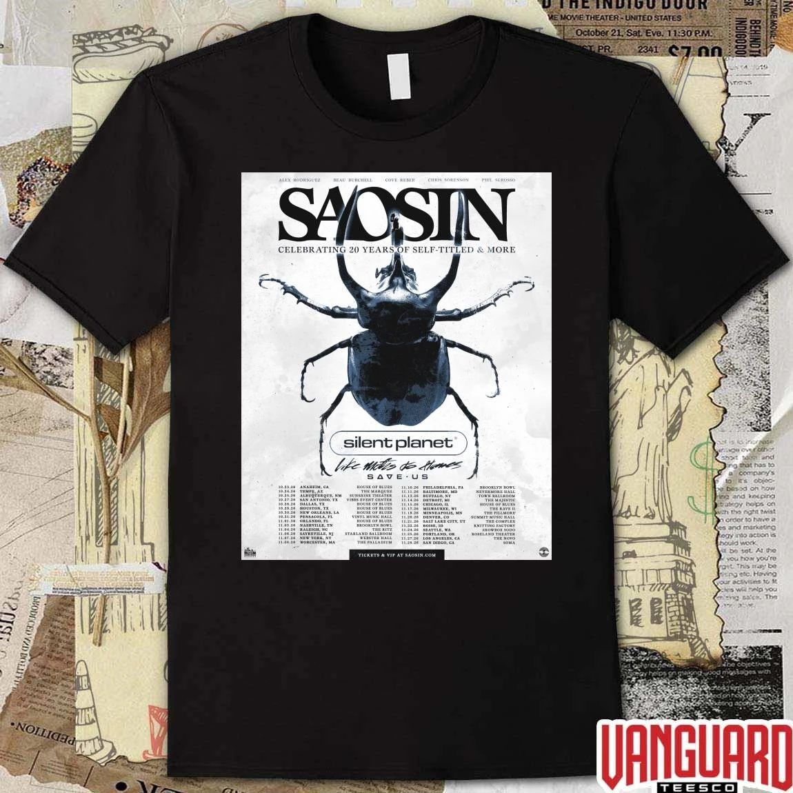 Saosin Celebrating 20 Years Of Self-Titled And More Silent Planet Poster t-shirt