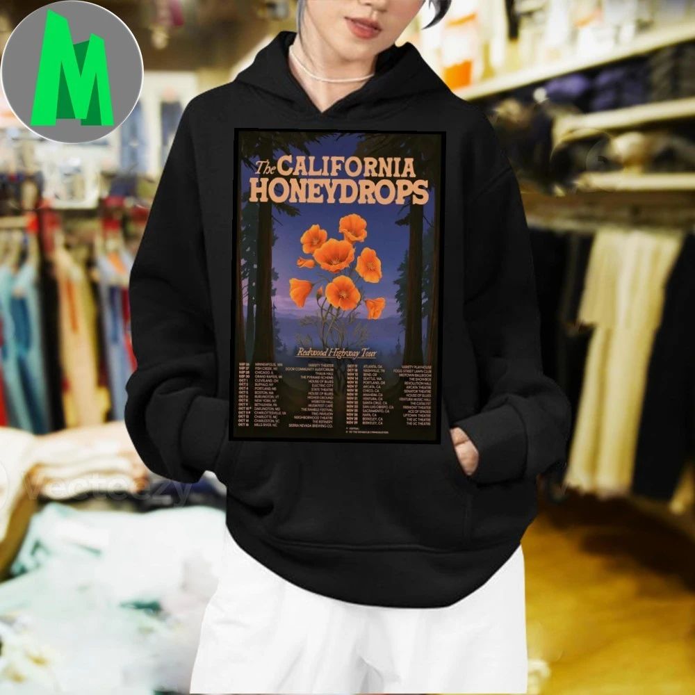 Poster The California Honeydrops Redwood Highway Tour 2025 Shirt