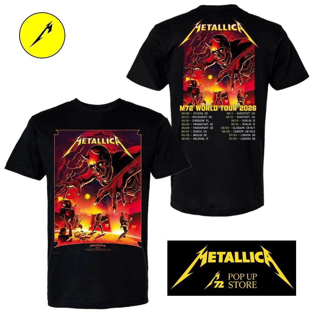 T-Shirt Metallica Bologna 3 Giugno – Maglietta Originale Nino Cammarata Art