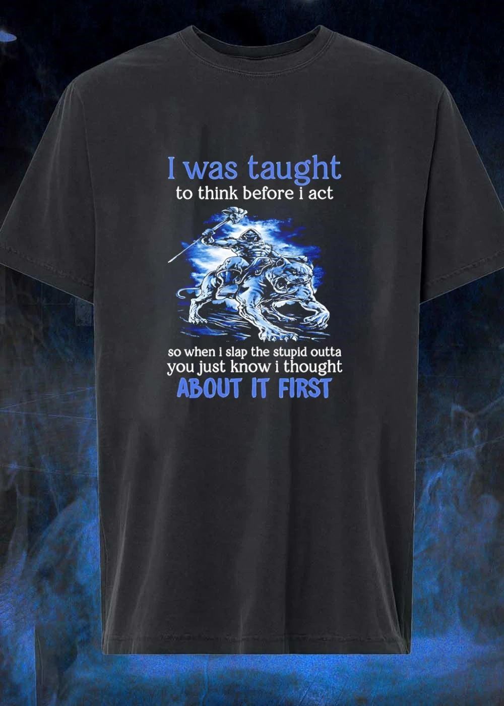 I Was Taught To Think Before I Act Skeletor Riding Panther shirt