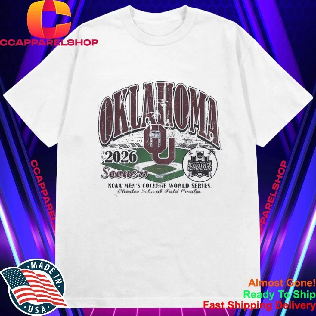 Oklahoma Sooners stadium 2026 NCAA Mens College World Series Charles Schwab Field Omaha Shirt
