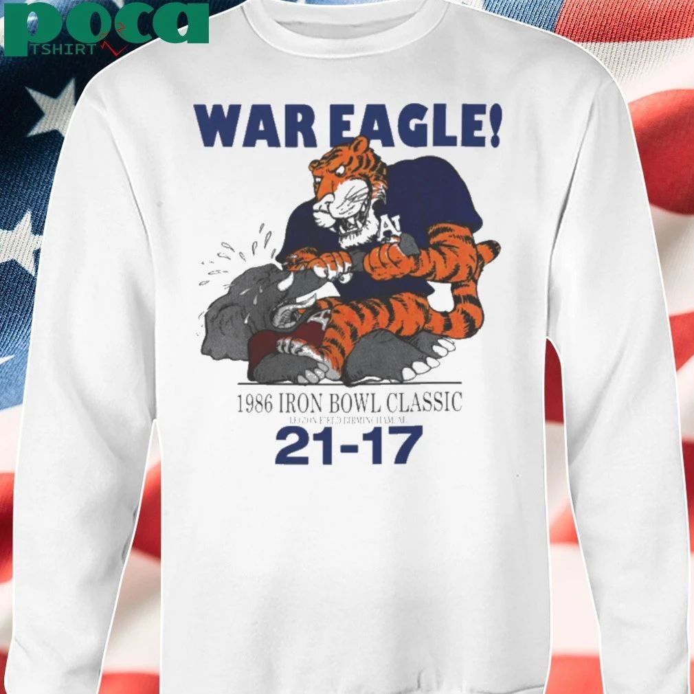 Vintage Alabama Vs Auburn 1986 Iron Bowl War Eagle T-shirt