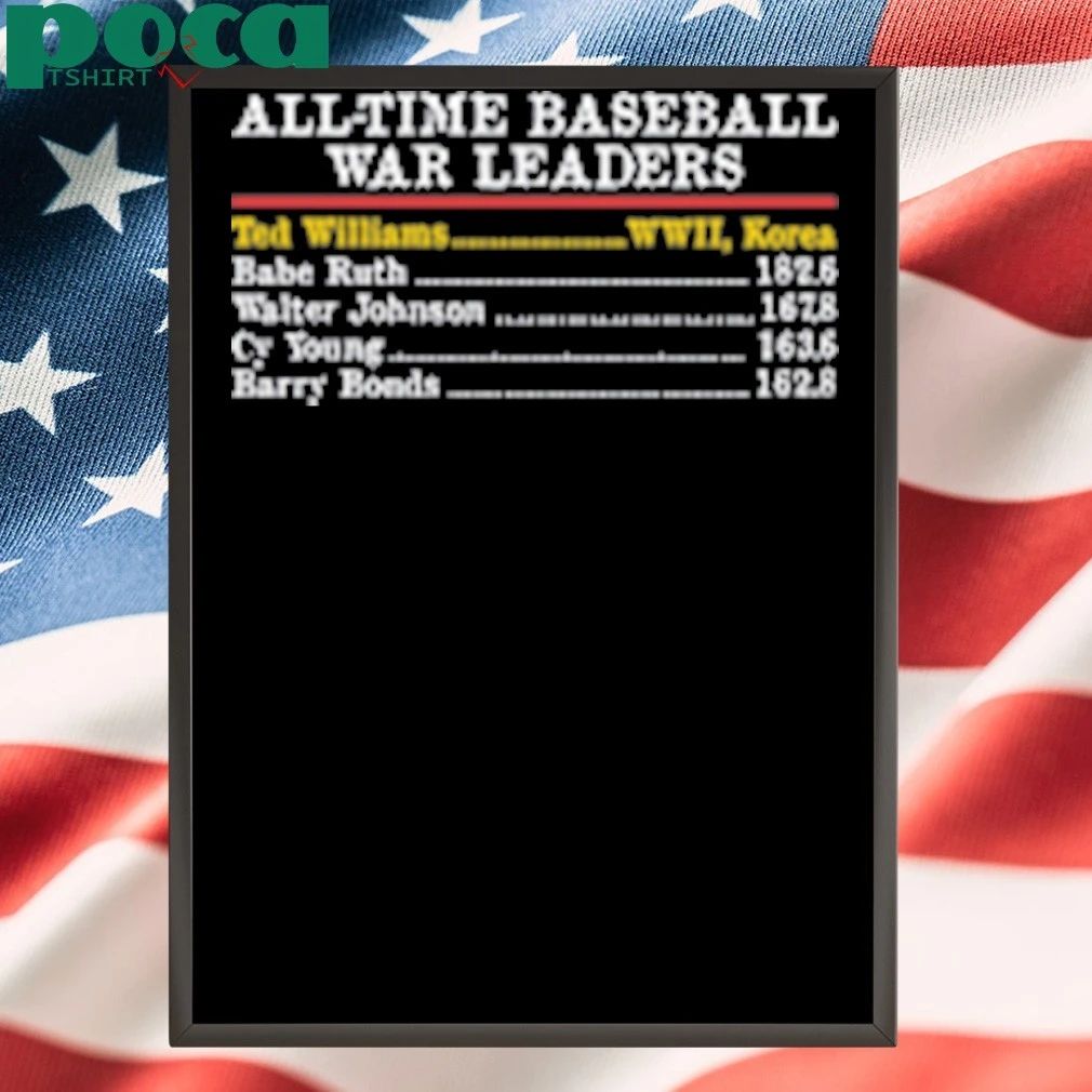 All-Time Baseball War Leaders Ted Williams shirt