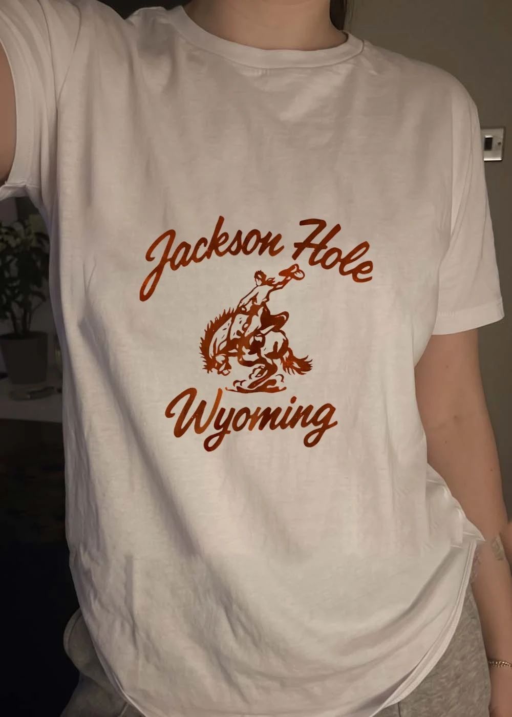 Jackson Hole Wyoming Cowboy Riding Horse shirt