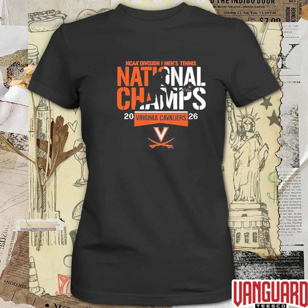 Virginia Cavaliers 2026 NCAA Division I Men’s Tennis National Champs t-shirt