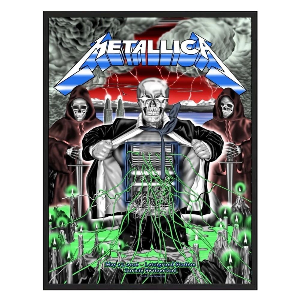 Luca Scenardi Metallica Zürich 2026 Limited Edition Poster Shirt