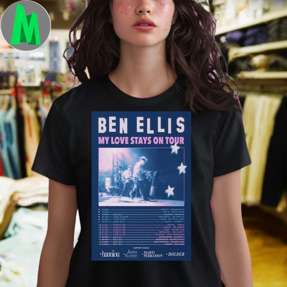 Ben Ellis My Love Stays On Tour 2025 Poster Shirt