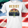 Resist Police portland Frog Protest Sunset Vintage T-shirt