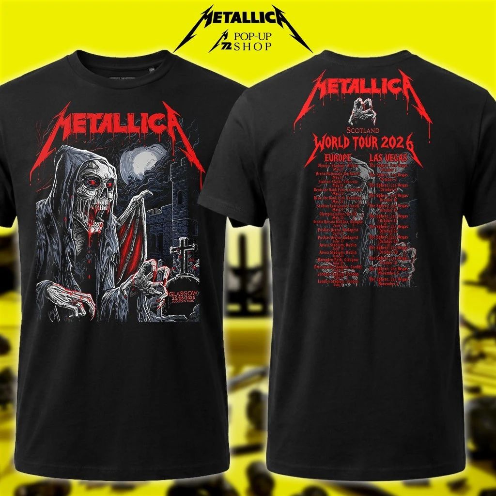 Wolf Skull Jack Metallica T-Shirt Glasgow, Scotland 25th June 2026 M72 World Tour 2026 EU Concert Tour