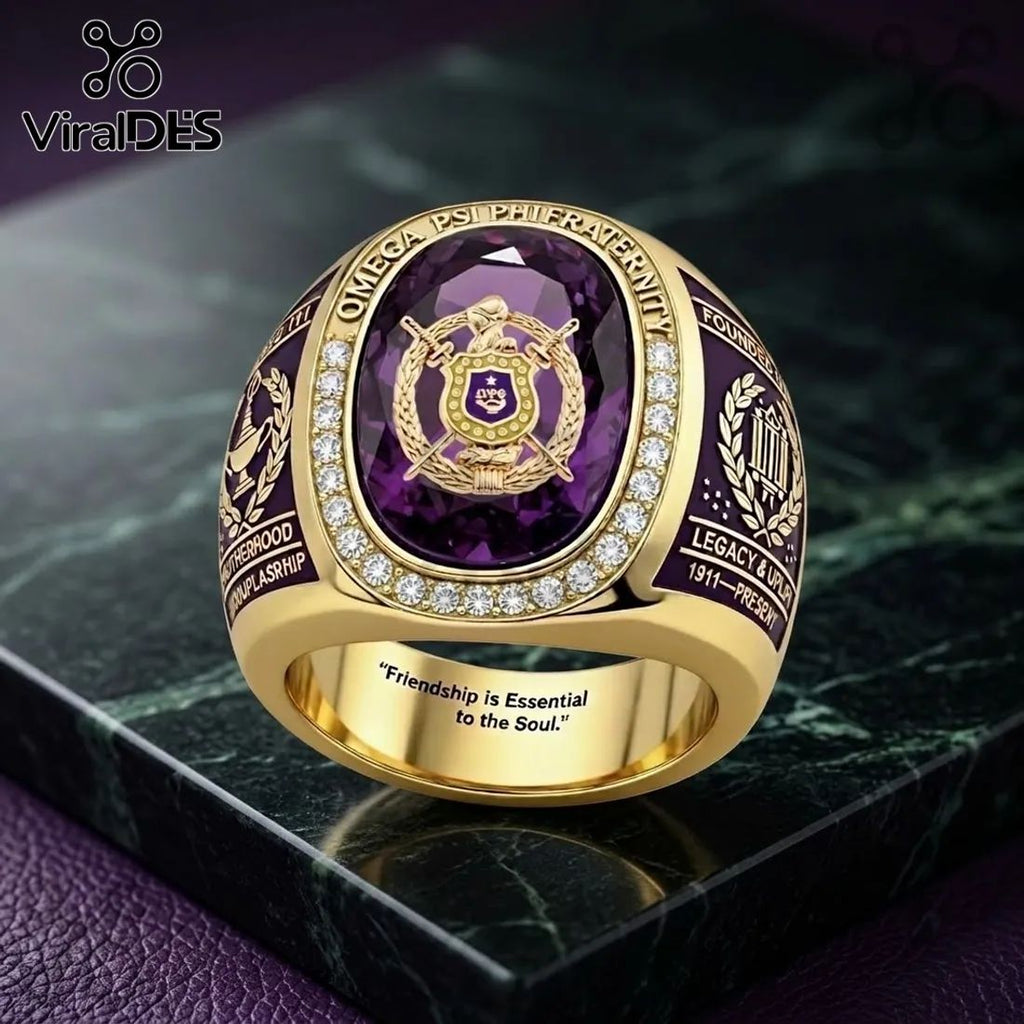 Omega Psi Phi Fraternity Embossed Ring