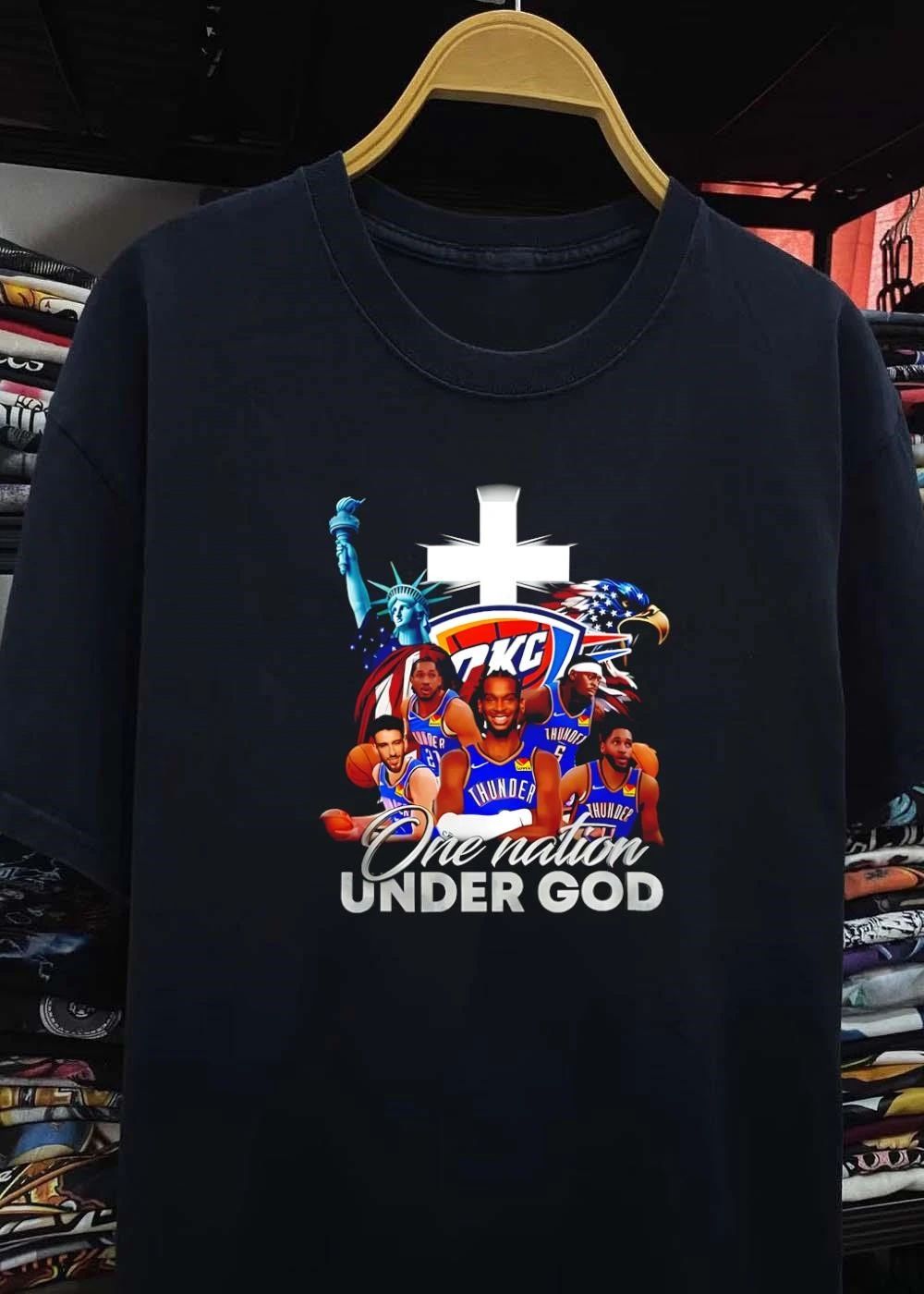 Shai Gilgeous-Alexander Oklahoma City Thunder NBA One nation under God shirt