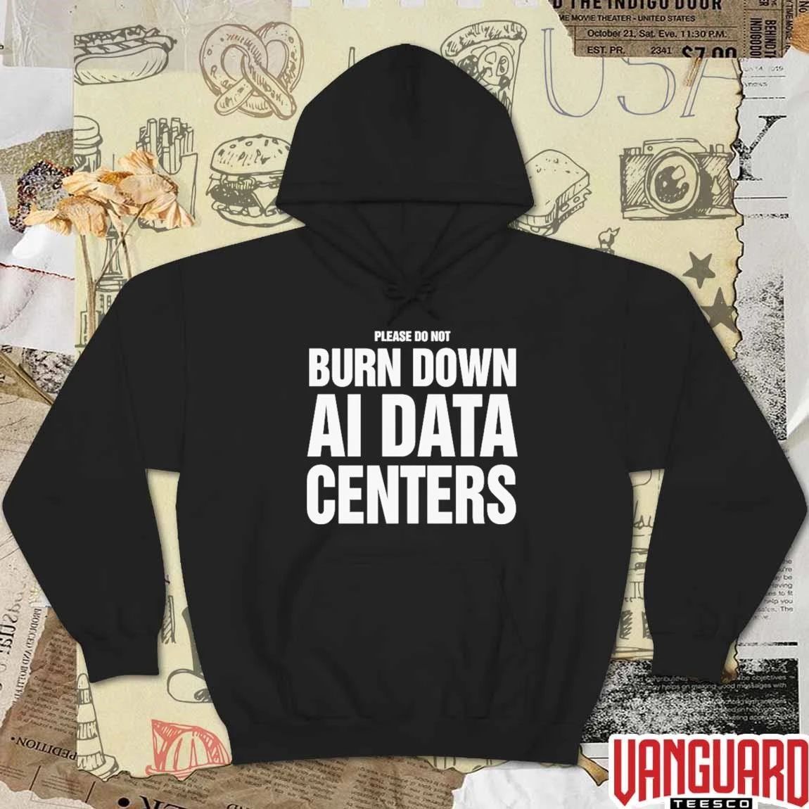Please Do Not Burn Down AI Data Centers t-shirt