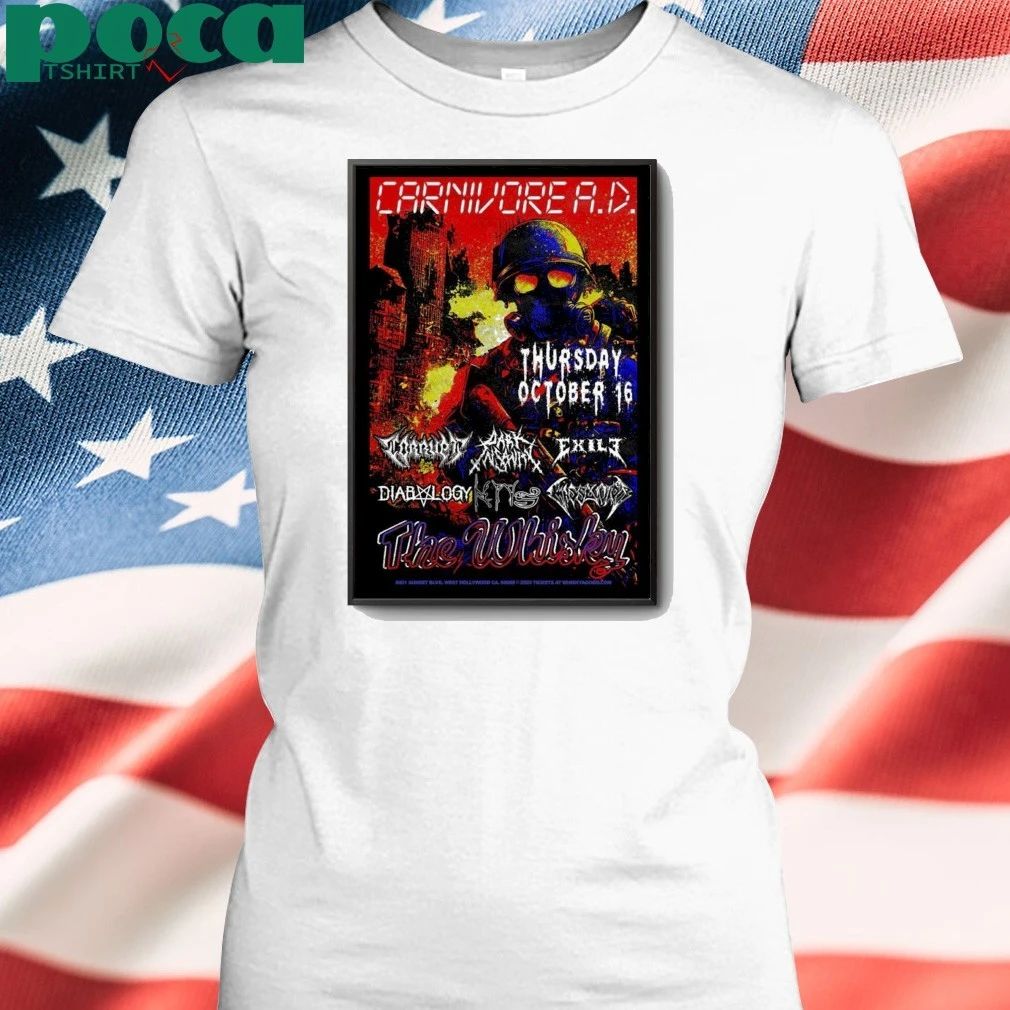 Carnivore A.D Whisky a Go Go, West Hollywood, CA Show 2025 Poster shirt