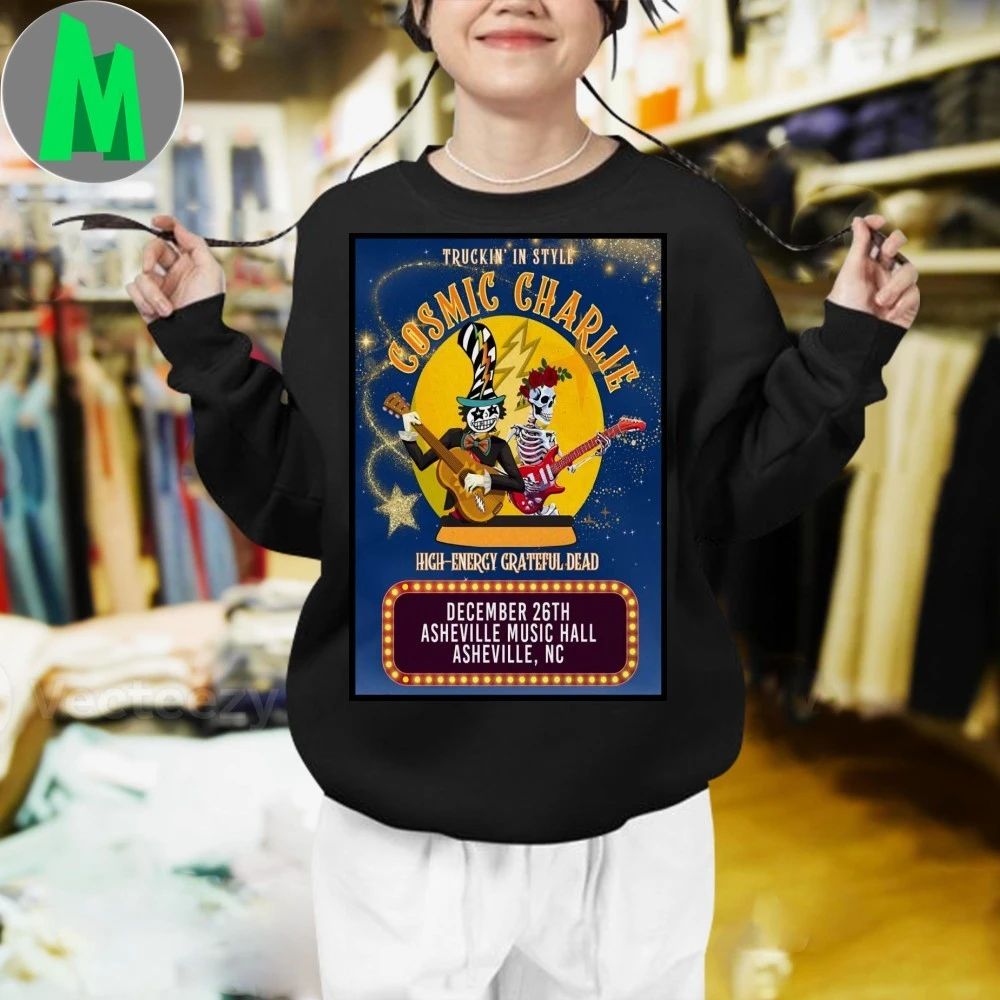 Cosmic Charlie 12.26.2025 Asheville NC Poster Shirt