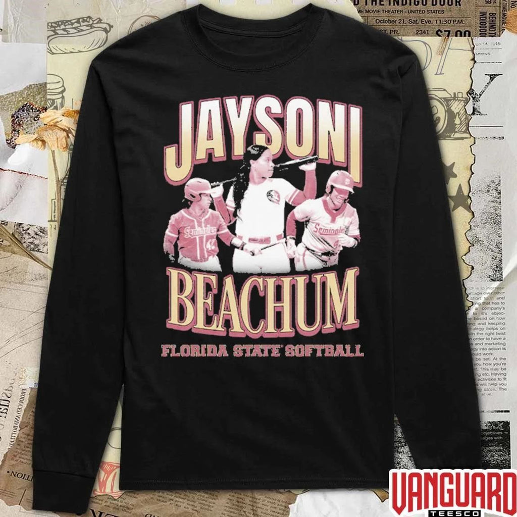 Jaysoni Beachum Florida State Seminoles Softball 90s Streetwear t-shirt
