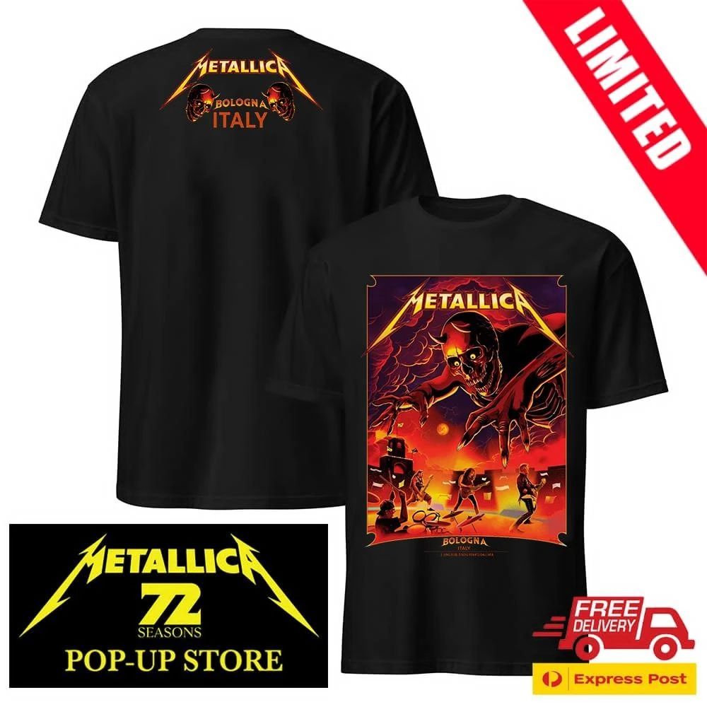 Metallica M72 Bologna 2026 The Demon Art Poster Tee