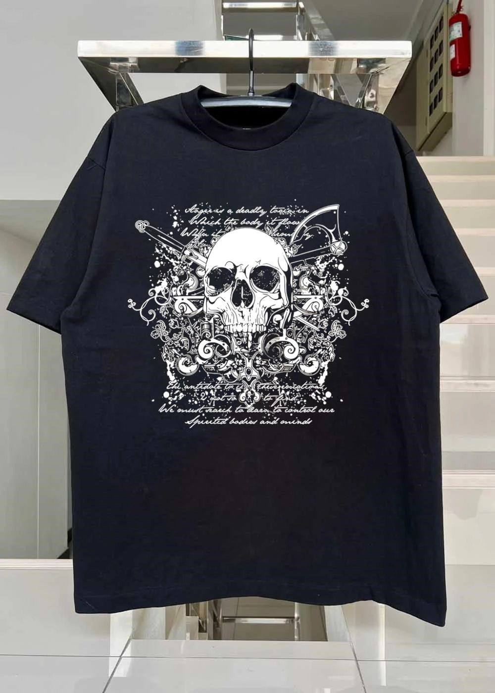 Ager Is A Deadly Toxin In Which The Body Flows Skull Axe T-Shirt