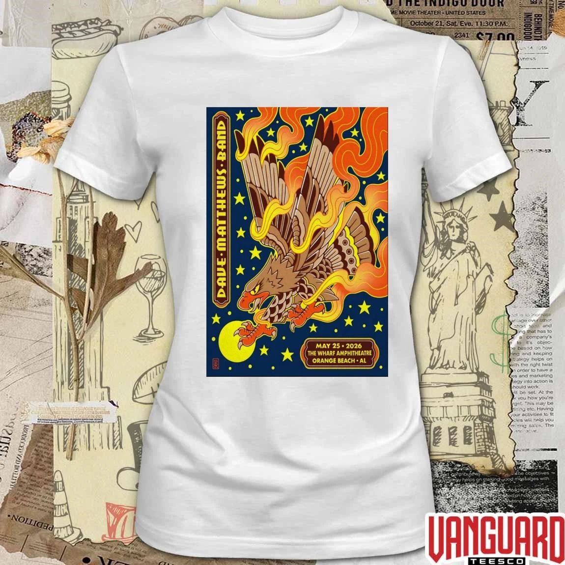 Dave Matthews Band Orange Beach AL May 15 2026 The Wharf Amphitheatre Poster t-shirt