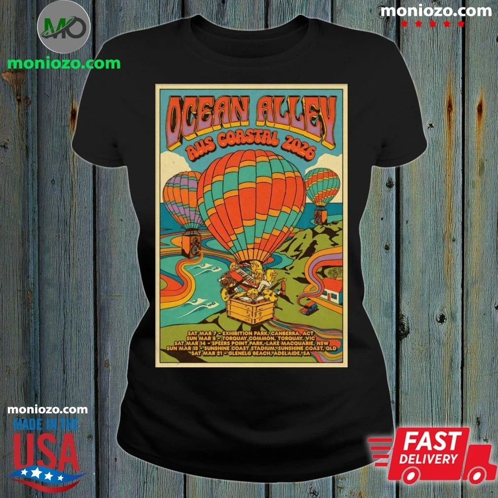 Ocean Alley 2026 AUS NZ Tour Coastal Poster T-Shirt