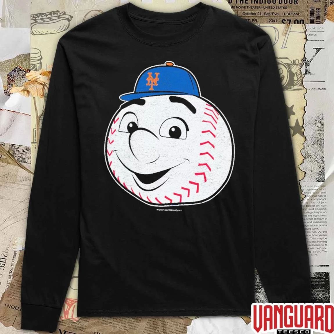 New York Mets Mitchell And Ness Youth Big Face Mascot MLB Baseball t-shirt