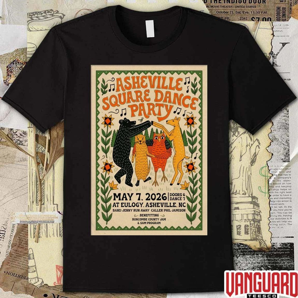 Asheville Square Dance Party Eulogy Asheville NC May 7 2026 Poster t-shirt