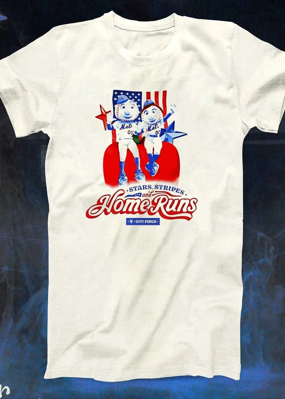 Citi Field Stars Stripes and Home Runs Mr and Mrs Met New York Mets T-Shirt