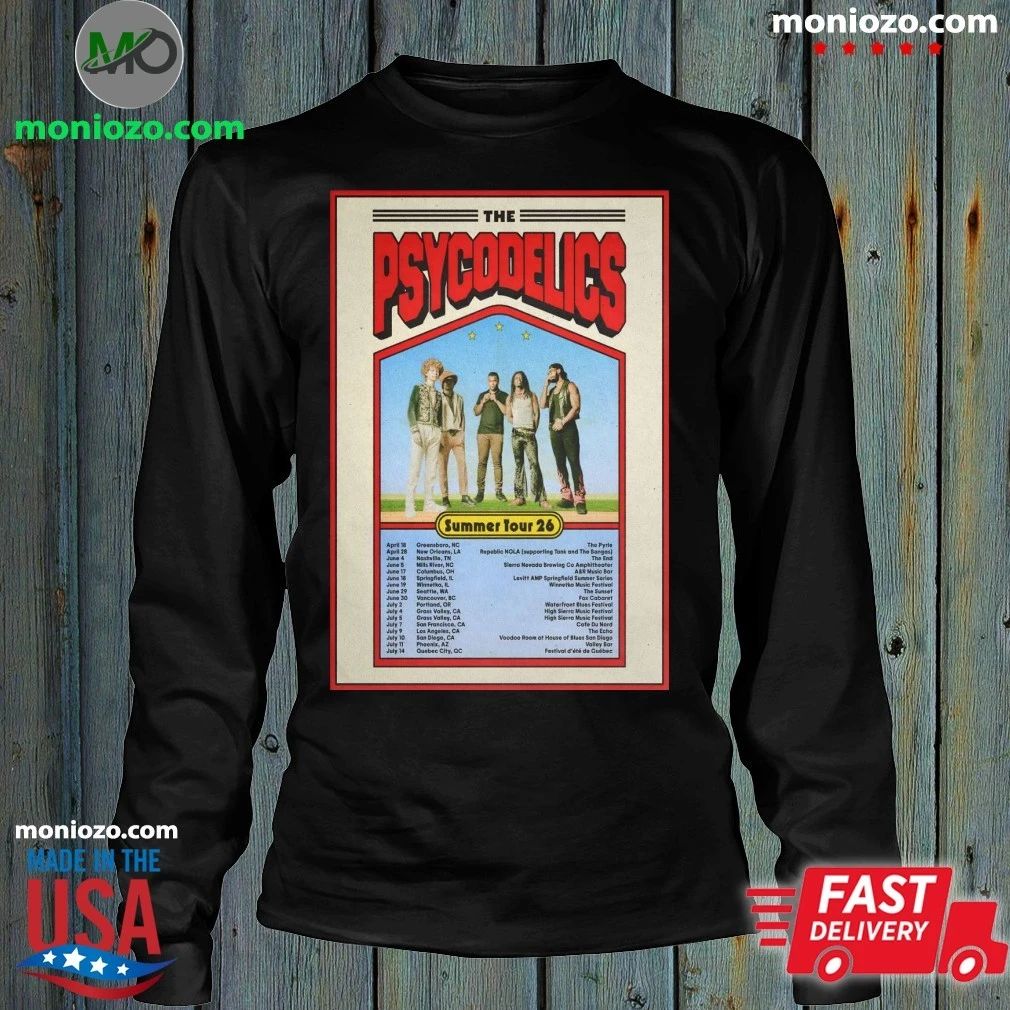 The Psycodelics 2026 Summer Tour Poster T-Shirt