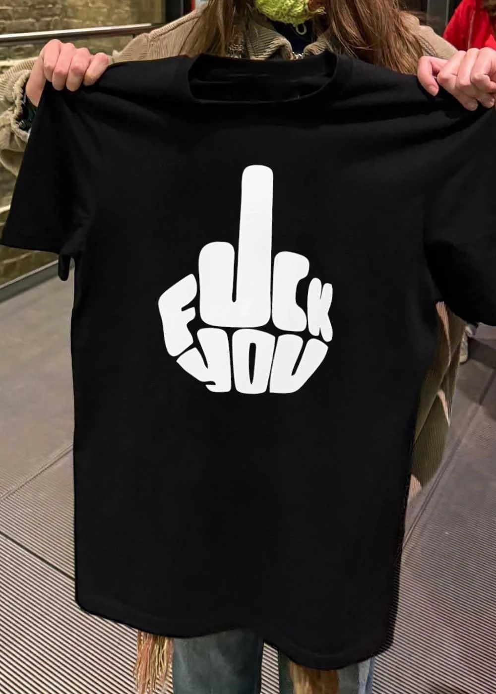 Offensive Gesture Fuck You Graphic T-Shirt